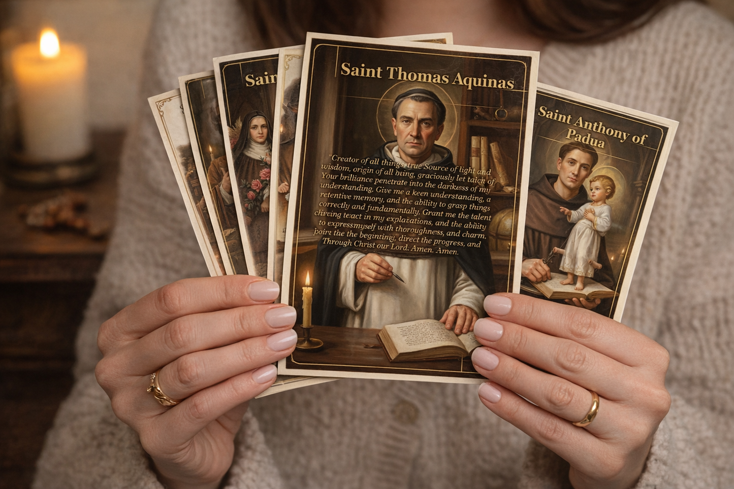 Catholic Saints Prayer Cards Set 5x7