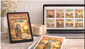 The Ten Commandments for Kids — Illustrated Printable  (PDF Digital Download)