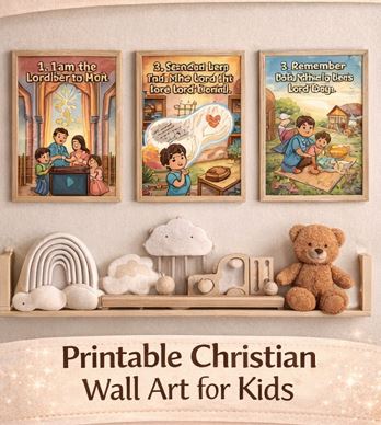 The Ten Commandments for Kids — Illustrated Printable  (PDF Digital Download)