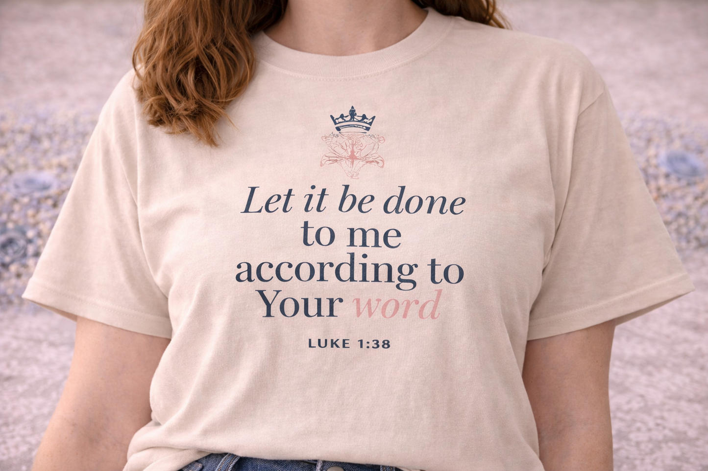 Let it Be Done According to Your Word T-Shirt, Luke 1:38 Catholic Tee, Fiat Catholic Shirt, Marian Gift for Her, Annunciation Shirt, Religious Women's Apparel