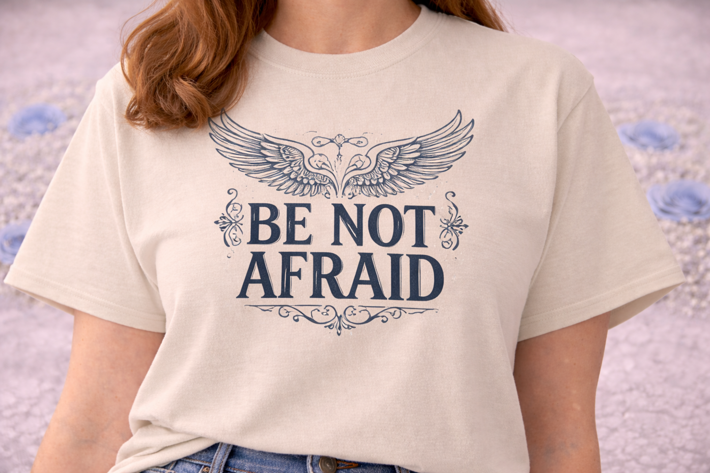 Be Not Afraid T-Shirt, Catholic Angel Wings Tee, St John Paul II Quote Shirt, Bold Catholic Gift for Her, Christian Apparel, Religious Women's Shirt