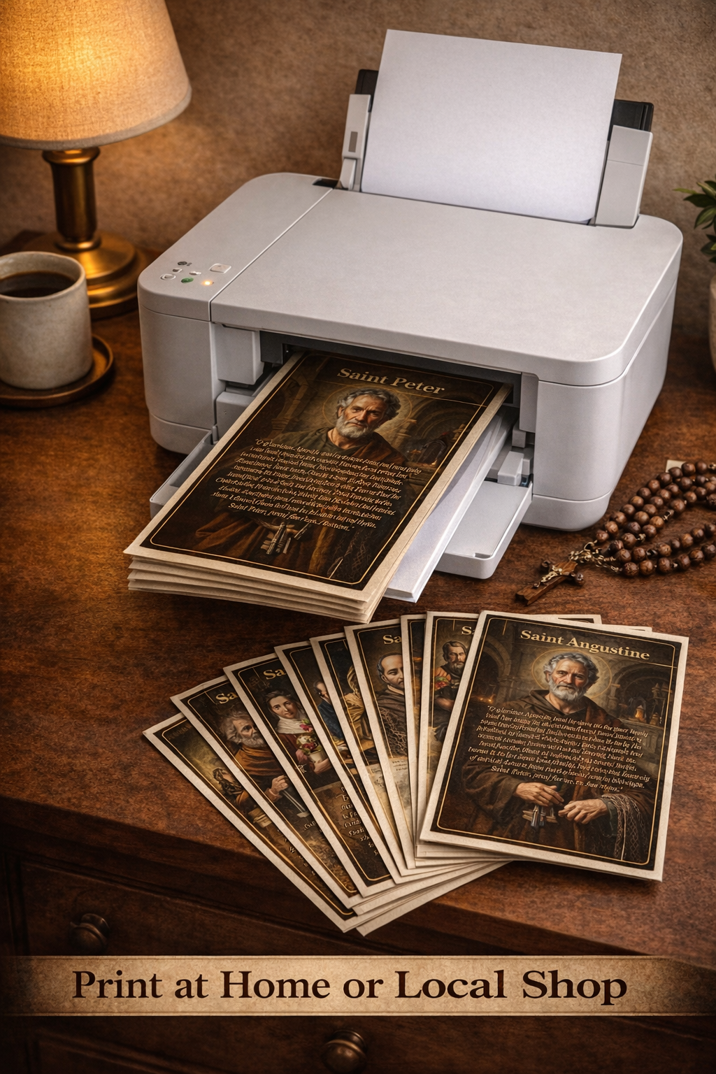 Catholic Saints Prayer Cards Set 5x7