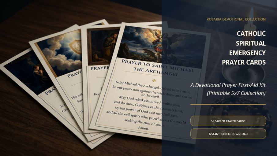 Catholic Emergency Prayer Cards Printable | 5x7 Prayer Cards Bundle