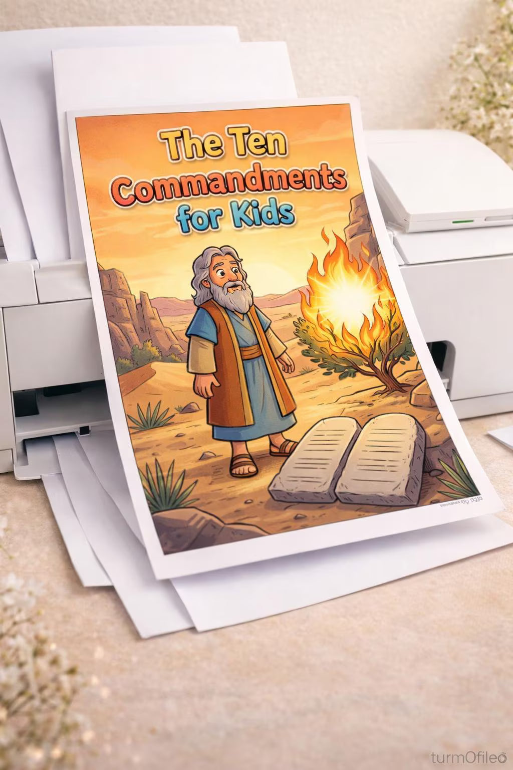 The Ten Commandments for Kids — Illustrated Printable  (PDF Digital Download)